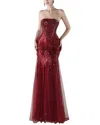 Kalinnu Maxi Dress In Burgundy