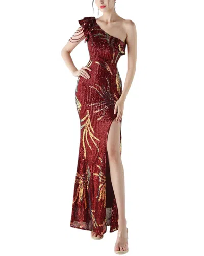 Kalinnu Maxi Dress In Burgundy
