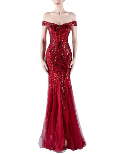 Kalinnu Maxi Dress In Burgundy