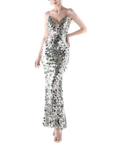 Kalinnu Maxi Dress In Silver