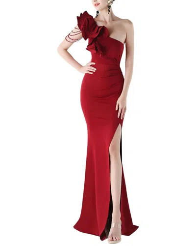 Kalinnu Maxi Dress In Wine Red