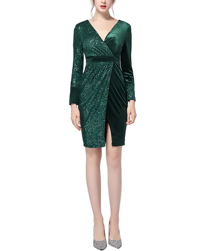 Kalinnu Sequin Dress In Green