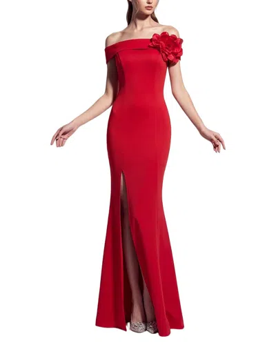 Kalinnu Solid Off The Shoulder Maxi Dress