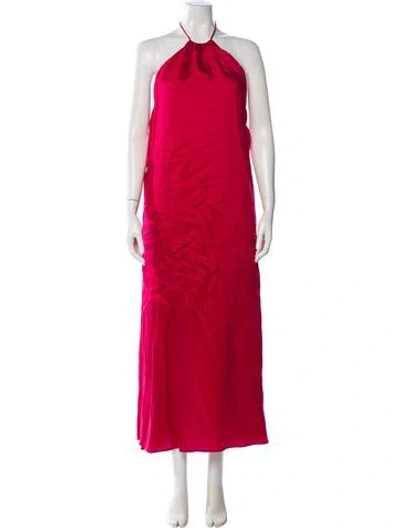 Pre-owned Kalita Halterneck Long Dress W/ Tags In Pink