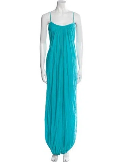 Pre-owned Kalita Square Neckline Jumpsuit In Blue