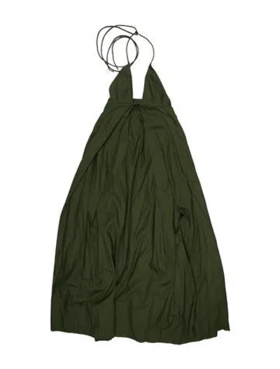 Pre-owned Kalita V-neck Long Dress In Green