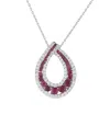 Kallati 18k 1.65 Ct. Tw. Diamond & Ruby Necklace (authentic Pre-loved)