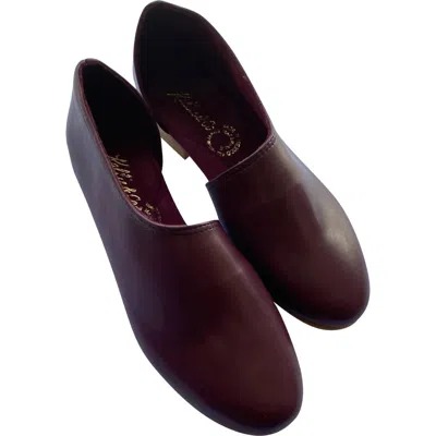 Kallie & Co. Women's Romina Flat Shoes In Red Wine