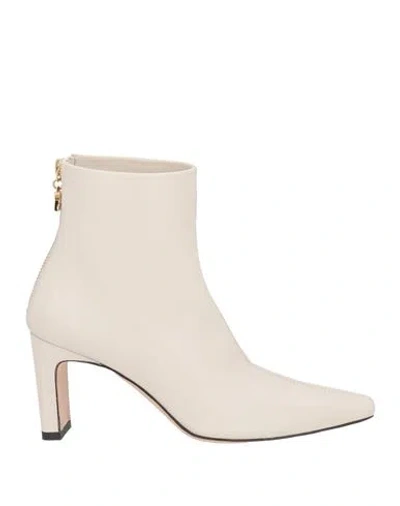 Kallisté Kallistè Woman Ankle Boots Ivory Size 6 Leather In Neutral