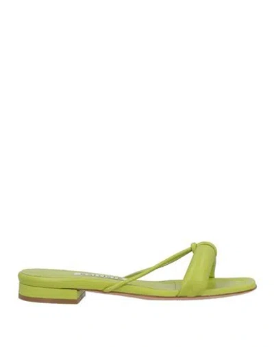 Kallisté Kallistè Woman Sandals Lime Green Size 7 Leather