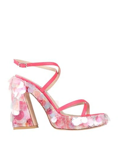 Kallisté Kallistè Woman Sandals Magenta Size 7 Leather In Purple