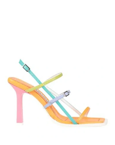 Kallisté Kallistè Woman Sandals Orange Size 7 Leather