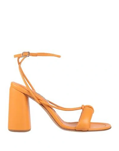 Kallisté Kallistè Woman Sandals Orange Size 7 Leather