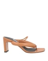 Kallisté Kallistè Woman Thong Sandal Camel Size 6 Soft Leather In Beige