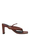 Kallisté Toe Strap Sandals In Brown