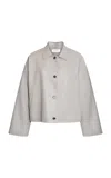 Kallmeyer Abby Cropped Wool-blend Jacket In Taupe