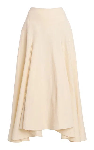 Kallmeyer Alyse Gusset Linen-blend Maxi Skirt In Neutral