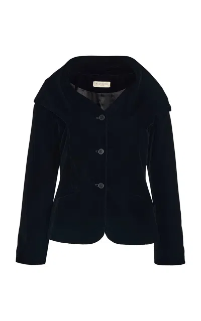 Kallmeyer Ansel Speckled Wool Shawl Blazer In Blue
