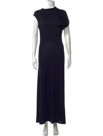 Pre-owned Kallmeyer Asymmetrical Long Dress In Blue