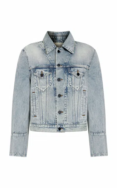 Kallmeyer Axel Shrunken Denim Jacket In Acid Fadeout In Light Blue