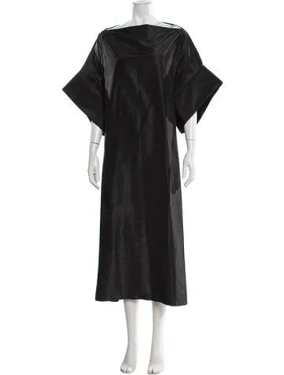 Pre-owned Kallmeyer Bateau Neckline Long Dress In Blue