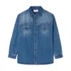 Kallmeyer Benet Shirt Jacket In Dark Stonewash