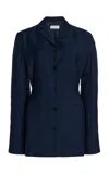 Kallmeyer Benny Longline Tailored Blazer In Blue