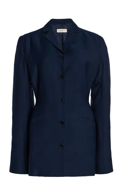 Kallmeyer Benny Longline Tailored Blazer In Blue