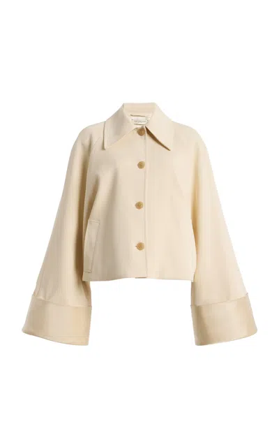 Kallmeyer Betty Wide-sleeve Cropped Jacket In White