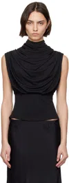 Kallmeyer Black Jocelyn Draped Top