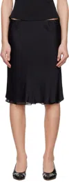 Kallmeyer Black Nola Layered Midi Skirt