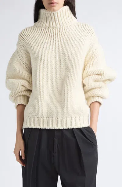 Kallmeyer Bruno Wool Blend Turtleneck Sweater In Neutral
