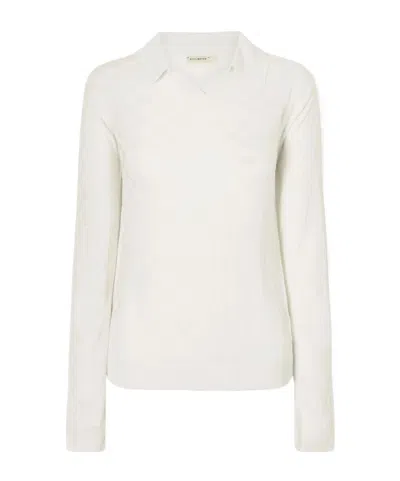 Kallmeyer Caleb Knitted Polo Sweater In White