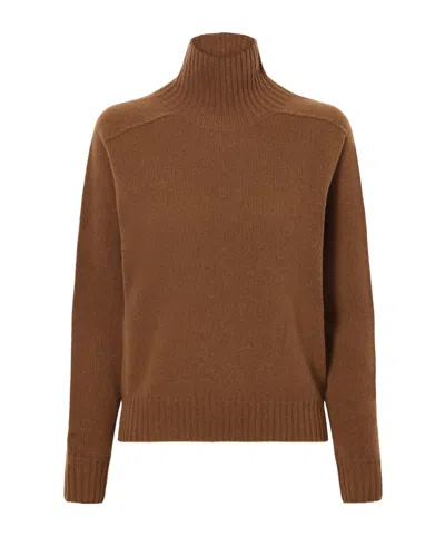 Kallmeyer Domi Merino Wool And Cashmere-blend Turtleneck Sweater In Brown