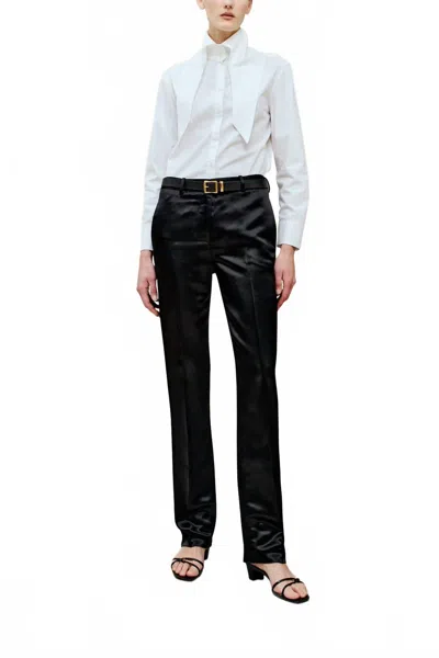 Kallmeyer Charlie Long Trouser In Liquid Twill In Black