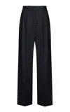 Kallmeyer Charlie Long Wool Blend Trousers In Black