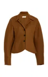 Kallmeyer Claude Wool-blend Waisted Jacket In Brown