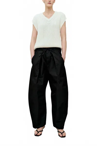 Kallmeyer Clemence Compact Cotton Pant In Black