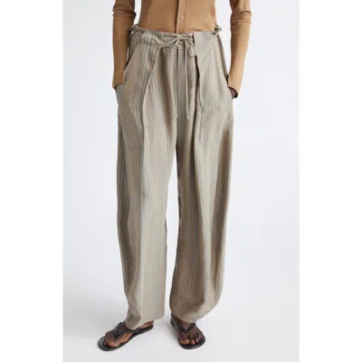 Kallmeyer Clemence Stripe Horseshoe Pants In Neutral