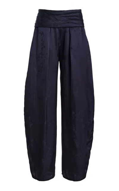 Kallmeyer Clemence Wide-leg Cummerbund Pants In Blue