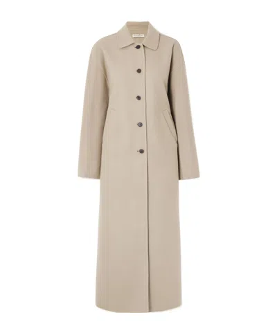 Kallmeyer Constance Herringbone Wool-blend Coat In Neutral