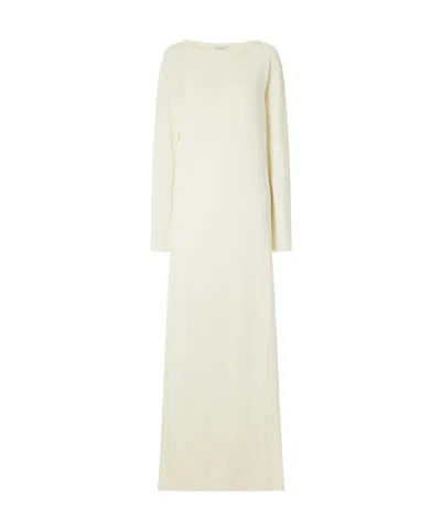 Kallmeyer Rhea Cotton-blend Knitted Maxi Dress In Neutral