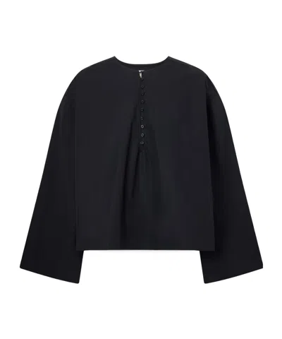 Kallmeyer Marguerite Cotton-poplin Blouse In Black