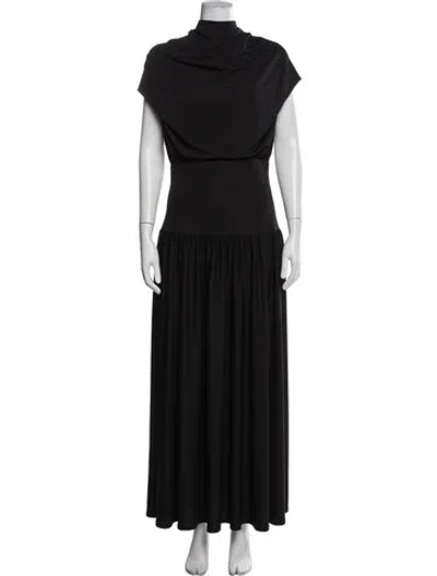 Pre-owned Kallmeyer Cowl Neck Long Dress In Blue