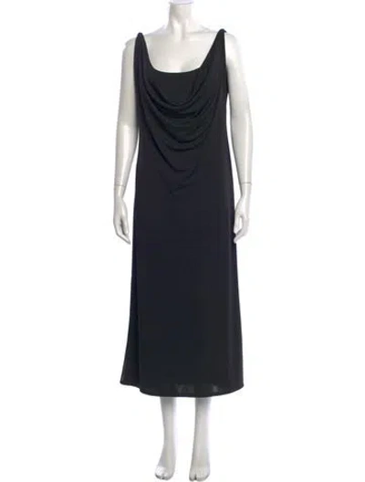 Pre-owned Kallmeyer Cowl Neck Long Dress W/ Tags In Black