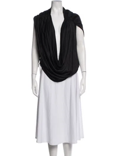 Pre-owned Kallmeyer Cowl Neck Sleeveless Top In Black