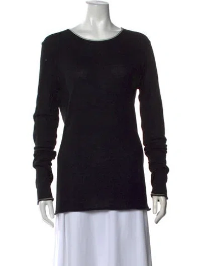 Pre-owned Kallmeyer Crew Neck Long Sleeve Top In Black