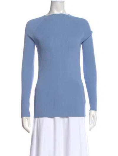 Pre-owned Kallmeyer Crew Neck Long Sleeve Top In Blue
