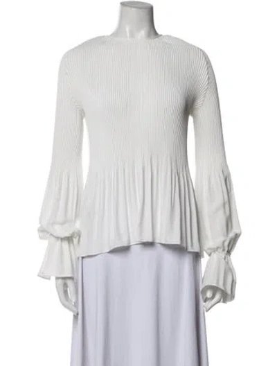Pre-owned Kallmeyer Crew Neck Long Sleeve Top In White