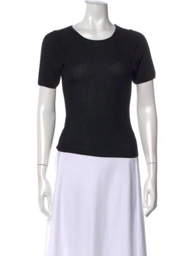 Pre-owned Kallmeyer Crew Neck Short Sleeve Top In Black